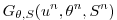 $\displaystyle G_{\theta,S} ( u^n, \theta^n, S^n )$