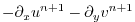$\displaystyle - \partial_x u^{n+1} - \partial_y v^{n+1}$