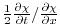 $ \frac{1}{2}\frac{\partial\chi}{\partial{t}}/\frac{\partial\chi}{\partial{x}}$