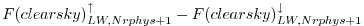 $\displaystyle F(clearsky)_{LW,Nrphys+1}^\uparrow - F(clearsky)_{LW,Nrphys+1}^\downarrow$