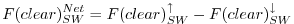 $\displaystyle F(clear)_{SW}^{Net} = F(clear)_{SW}^\uparrow - F(clear)_{SW}^\downarrow
$