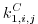 $\displaystyle k_{1,i,j}^{C}$