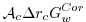 $\displaystyle {\cal A}_c \Delta r_c G_w^{Cor}$