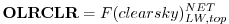 $\displaystyle {\bf OLRCLR} = F(clearsky)_{LW,top}^{NET}
$