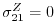 $ \sigma_{21}^{Z}=0$