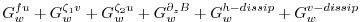 $\displaystyle G_w^{fu} + G_w^{\zeta_1 v} + G_w^{\zeta_2 u} + G_w^{\partial_z B}
+ G_w^{h-dissip} + G_w^{v-dissip}$