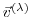 $ \vec{v}^{(\lambda)} $