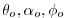 $ \theta _{o},\alpha _{o},\phi
_{o}$