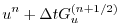 $\displaystyle u^{n} + \Delta t G_u^{(n+1/2)}$
