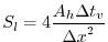 $\displaystyle S_{l} = 4 \frac{A_{h} \Delta t_{v}}{{\Delta x}^2}$