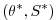 $\displaystyle (\theta^*,S^*)$