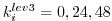 $ k_{i}^{lev3} = 0, 24, 48 $