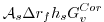 $\displaystyle {\cal A}_s \Delta r_f h_s G_v^{Cor}$