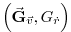 $ \left( \vec{\mathbf{G}}_{\vec{v}},G_{\dot{r}}\right) $