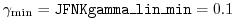 $ \gamma_{\min}=\texttt{JFNKgamma\_lin\_min}=0.1$