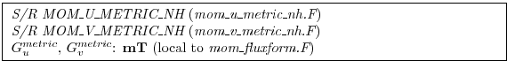 \fbox{ \begin{minipage}{4.75in}
{\em S/R MOM\_U\_METRIC\_NH} ({\em mom\_u\_metri...
...ic}$, $G_v^{metric}$: {\bf mT} (local to {\em mom\_fluxform.F})
\end{minipage} }