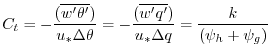 $\displaystyle {C_t} = -{( {\overline{w^{\prime}\theta^{\prime}}}) \over {u_* \D...
...e}q^{\prime}}}) \over {u_* \Delta q }} =
{ k \over { (\psi_{h} + \psi_{g}) } }
$