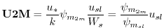 $\displaystyle {\bf U2M} = {u_* \over k} \psi_{m_{2m}} {u_{sl} \over {W_s}} =
{ \psi_{m_{2m}} \over {\psi_{m_{sl}} }}u_{sl}
$