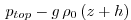 $\displaystyle \,p_{top} - g\,\rho_0\,(z+h)$