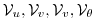 $ {\cal V}_u , {\cal V}_v , {\cal V}_v , {\cal V}_\theta$
