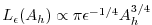 $ L_\epsilon(A_h)\propto\pi\epsilon^{-1/4}A_h^{3/4}$