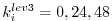 $ k_{i}^{lev3} = 0, 24, 48 $