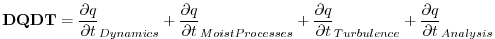 $\displaystyle {\bf DQDT} = \frac{\partial q}{\partial t}_{Dynamics} + \frac{\pa...
...artial q}{\partial t}_{Turbulence} + \frac{\partial q}{\partial t}_{Analysis}
$