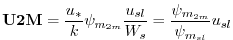 $\displaystyle {\bf U2M} = \frac{u_*}{k} \psi_{m_{2m}} \frac{u_{sl}}{W_s} =
\frac{ \psi_{m_{2m}} }{ \psi_{m_{sl}} }u_{sl}
$