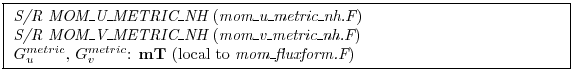 \fbox{ \begin{minipage}{4.75in}
{\em S/R MOM\_U\_METRIC\_NH} ({\em mom\_u\_metri...
...ic}$, $G_v^{metric}$: {\bf mT} (local to {\em mom\_fluxform.F})
\end{minipage} }