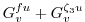 $\displaystyle G_v^{fu} + G_v^{\zeta_3 u}$