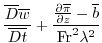 $\displaystyle \frac{\overline{D}{\overline{w}}}{\overline{Dt}} +\frac{{\frac{\partial{\overline{\pi}}}{\partial{z}}}-\overline{b}}{{\rm Fr}^2\lambda^2}$