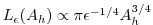 $ L_\epsilon(A_h)\propto\pi\epsilon^{-1/4}A_h^{3/4}$