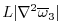$\displaystyle L\vert\nabla^2 \overline{\omega}_3\vert$