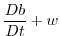 $\displaystyle \frac{D{b}}{Dt}+w$