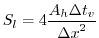 $\displaystyle S_{l} = 4 \frac{A_{h} \Delta t_{v}}{{\Delta x}^2}$