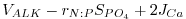$\displaystyle V_{ALK}-r_{N:P} S_{PO_4} + 2 J_{Ca}$