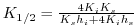 $ K_{1/2}=\frac{4 K_i K_s}{K_s h_i + 4 K_i h_s}
$
