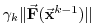 $ \gamma_k\Vert\ensuremath{\vec{\mathbf{F}}}(\ensuremath{\vec{\mathbf{x}}}^{k-1})\Vert$