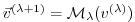 $ \vec{v}^{(\lambda+1)}={\cal M}_{\lambda}(v^{(\lambda)})$