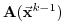 $ \ensuremath{\mathbf{A}}(\ensuremath{\vec{\mathbf{x}}}^{k-1})$